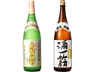 （左）赤磐雄町（右）酒一筋　純米吟醸(金麗）