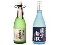 (左)大吟醸 雪氷室 一夜雫(右)純米大吟醸 国士無双 北海道限定