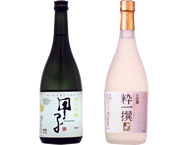 （左）甲子 純米吟醸酒（右）甲子 大吟醸 粋一撰